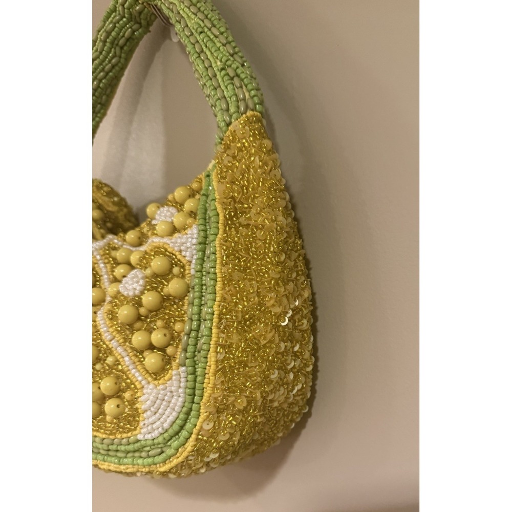 New Release Handcrafted in India Lemon Fruit Beaded Bag Viral TikTok - Picture 2 of 3
